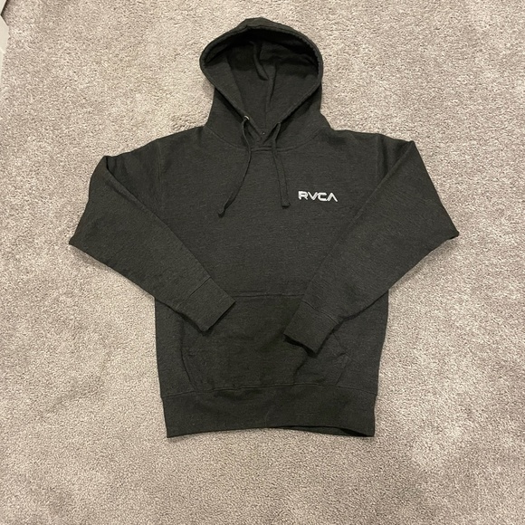 RVCA Grey Graphic Print Hoodie - Picture 1 of 3